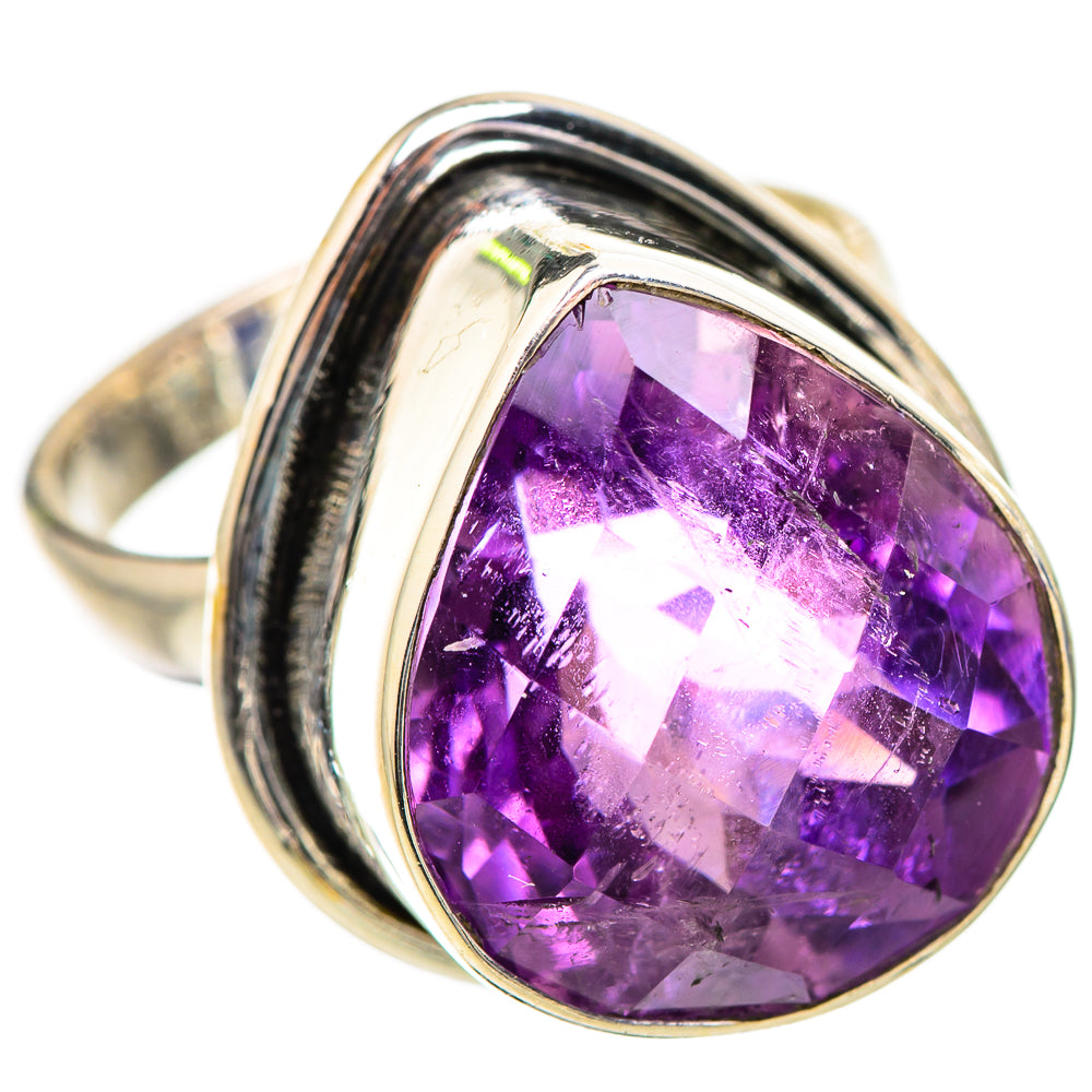 Faceted Amethyst Ring Size 7.25 (925 Sterling Silver) RING135285