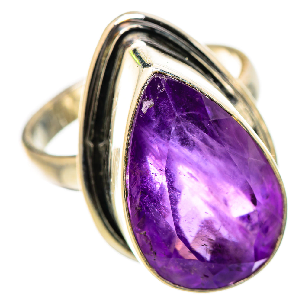 Faceted Amethyst Ring Size 7.5 (925 Sterling Silver) RING135515