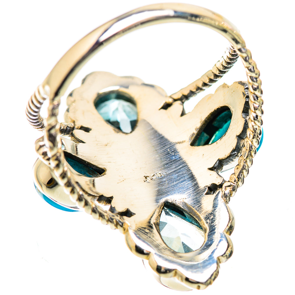 Large Blue Topaz, Sleeping Beauty Turquoise Ring Size 9 (925 Sterling Silver) RING135939