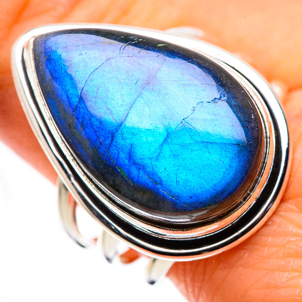 Large Labradorite Ring Size 10 (925 Sterling Silver) RING136102