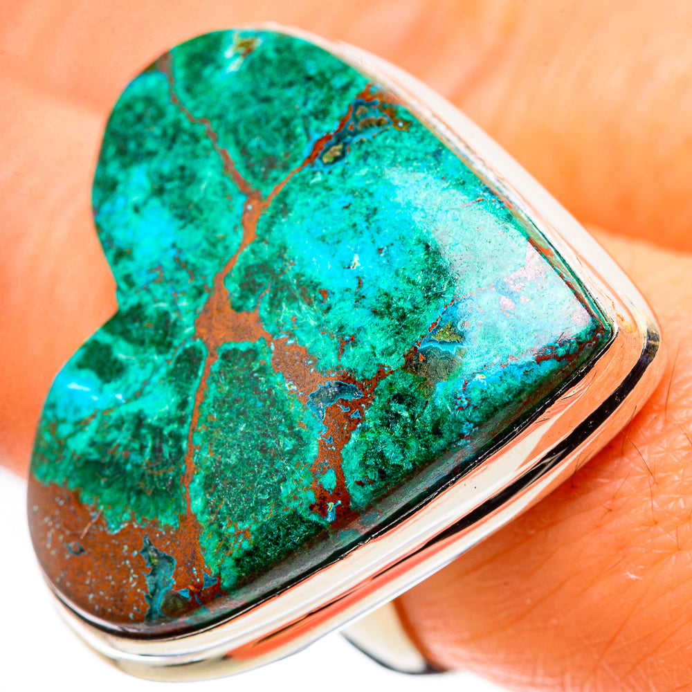 Large Chrysocolla Ring Size 8 (925 Sterling Silver) RING136137