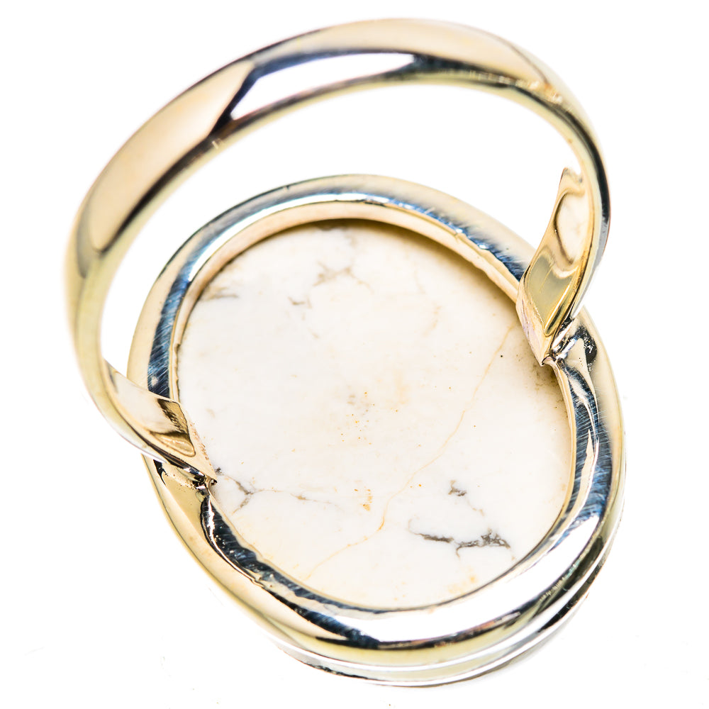 Large Howlite 925 Sterling Silver Ring Size 10.75 Ana Co R135338