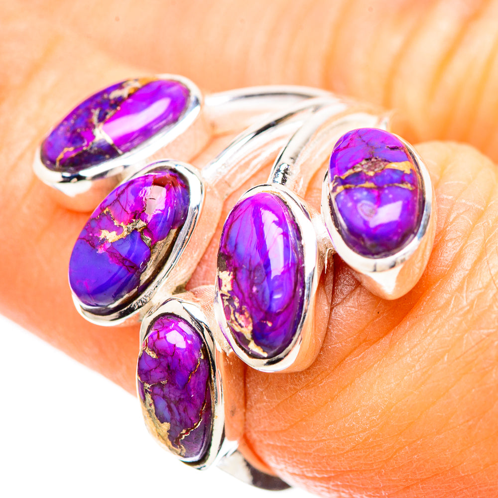 Purple Copper Composite Turquoise Ring Size 7.5 (925 Sterling Silver) RING136983