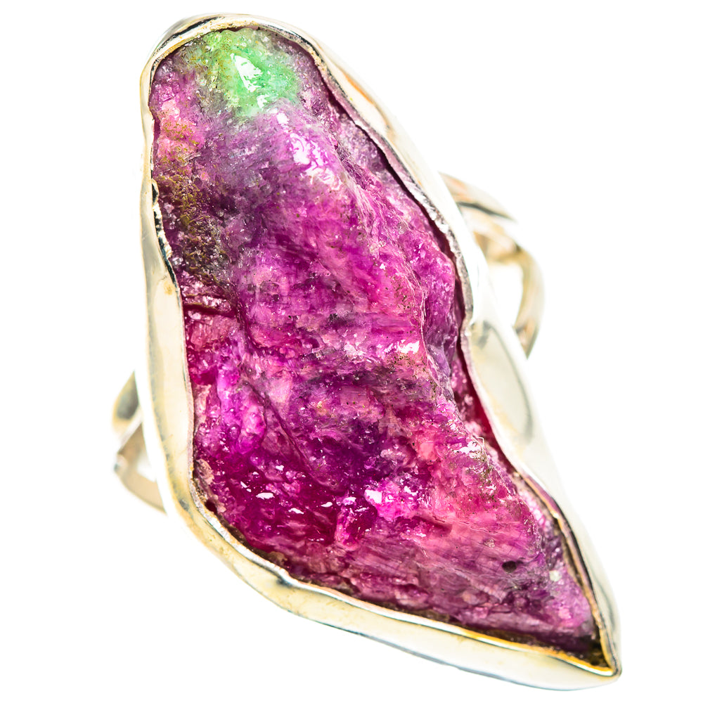 Large Rough Ruby Zoisite Ring Size 9 (925 Sterling Silver) RING136952