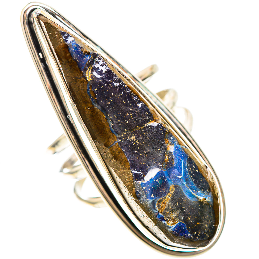 Gigantic Australian Boulder Opal Ring Size 9 (925 Sterling Silver) RING137167