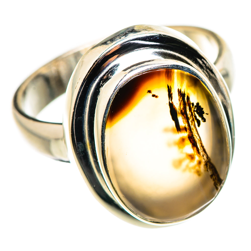 Scenic Dendritic Agate Ring Size 6.75 (925 Sterling Silver) RING134851