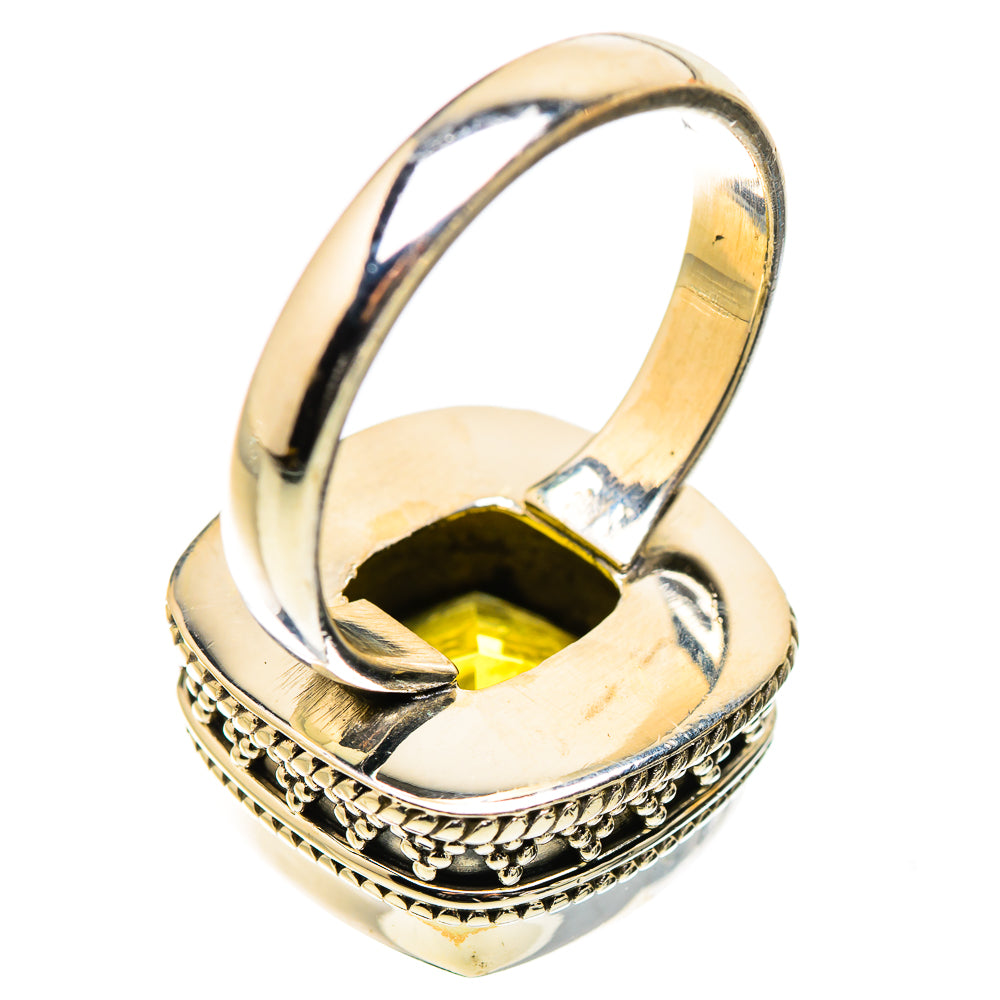 Anasilvercos Faceted Citrine Ring Size 9 (925 Sterling Silver)