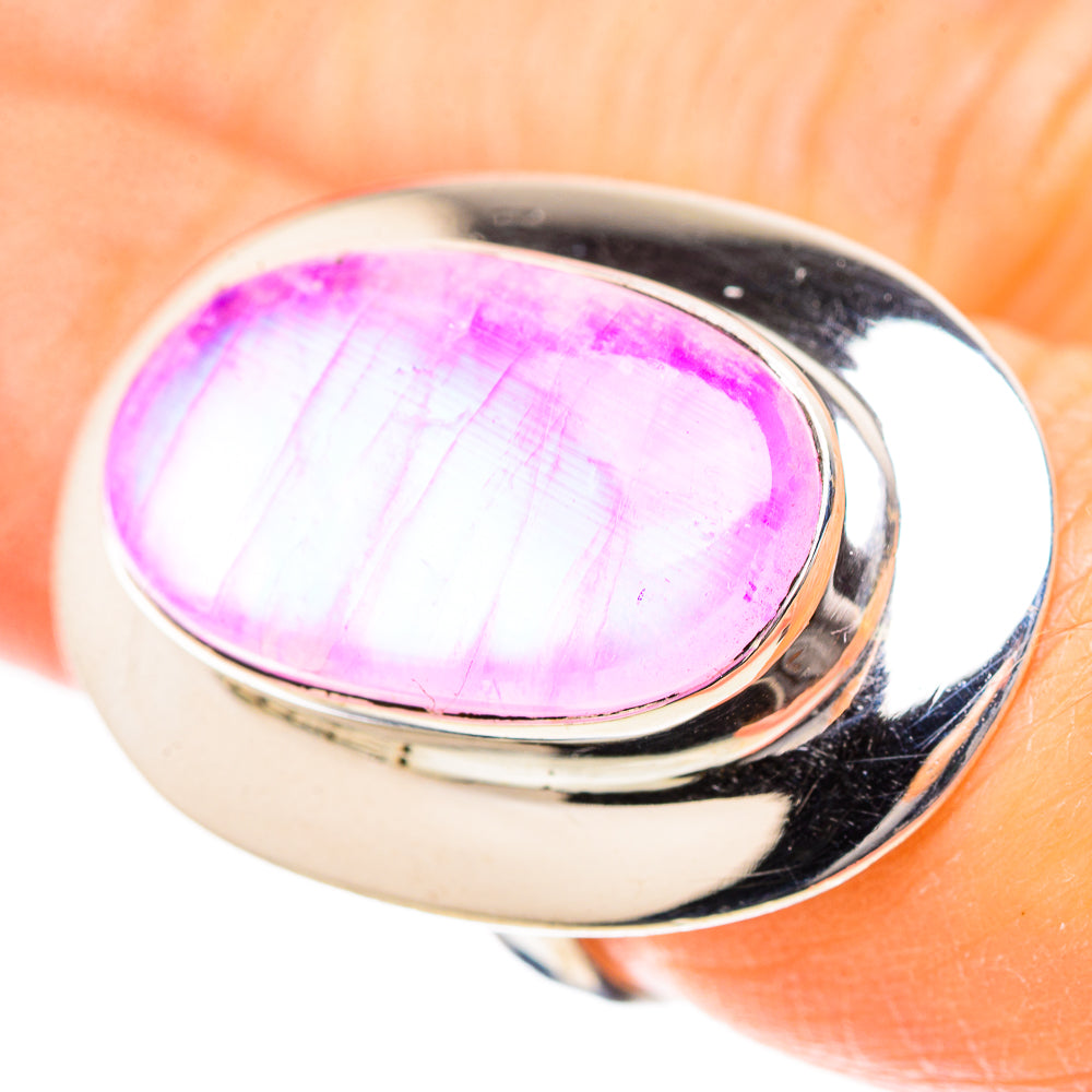 Large Pink Moonstone 925 Sterling Silver Ring Size 6.5 (925 Sterling Silver) RING137348