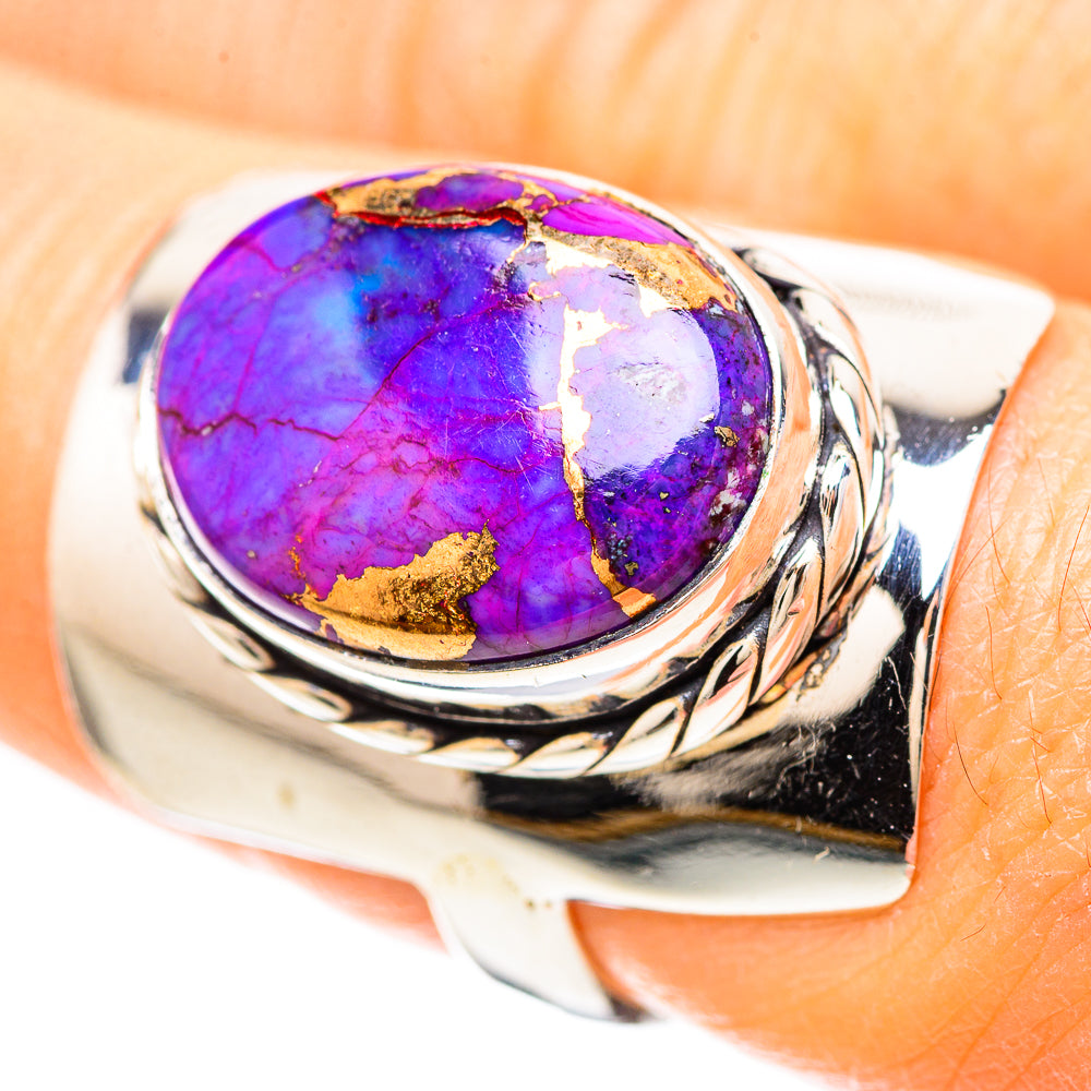 Purple Copper Composite Turquoise Ring Size 7.75 (925 Sterling Silver) RING137015