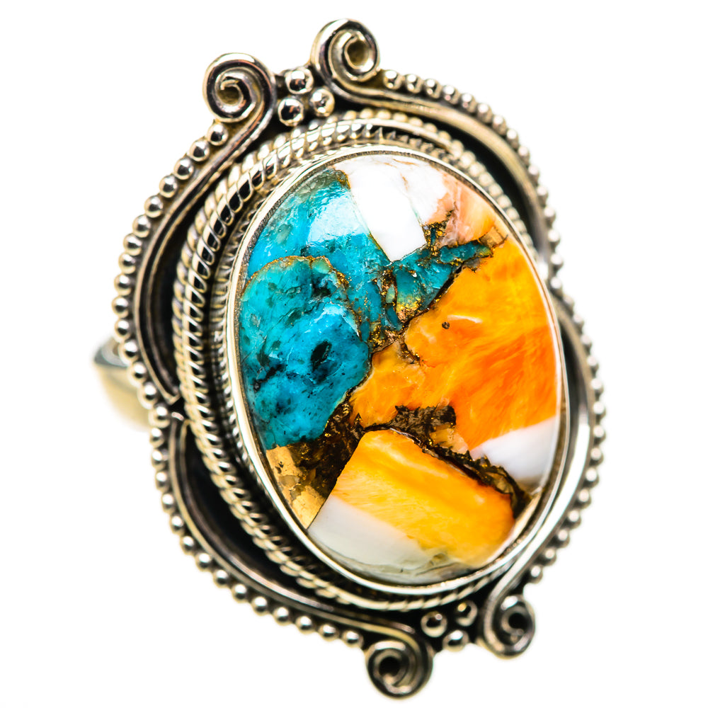 Spiny Oyster Turquoise Ring Size 7.25 (925 Sterling Silver) RING134842