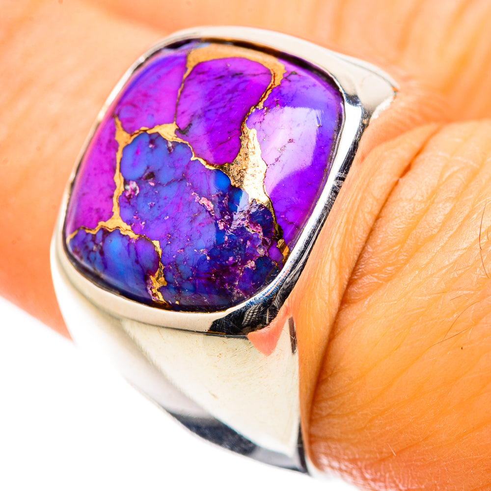 Anasilvercos Purple Copper Composite Turquoise Ring Size 7 (925 Sterling Silver)