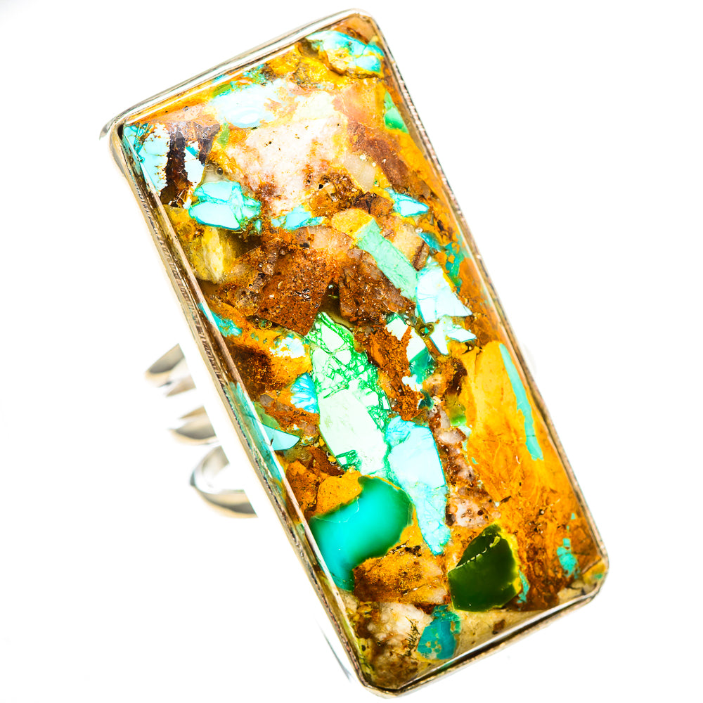 Huge Kingman Mohave Turquoise Ring Size 8.75 (925 Sterling Silver) RING137169
