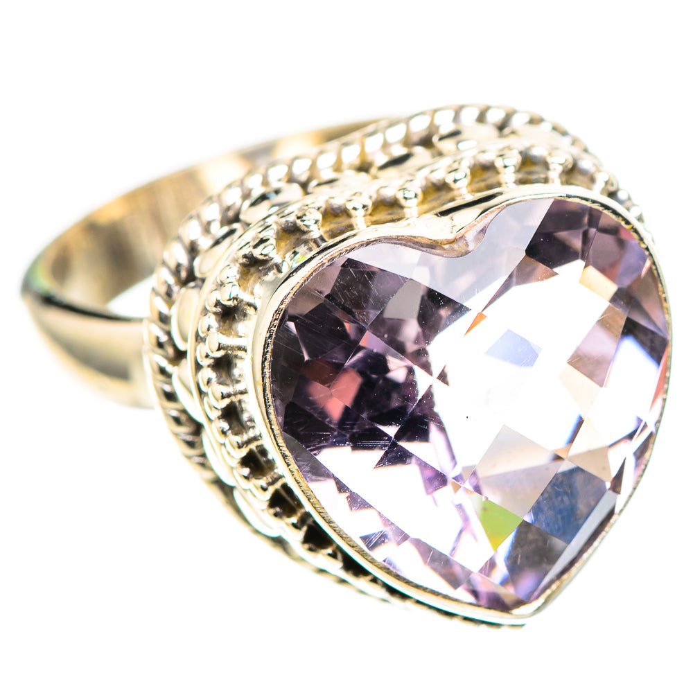 Faceted Pink Amethyst Ring Size 6.25 (925 Sterling Silver) RING136895