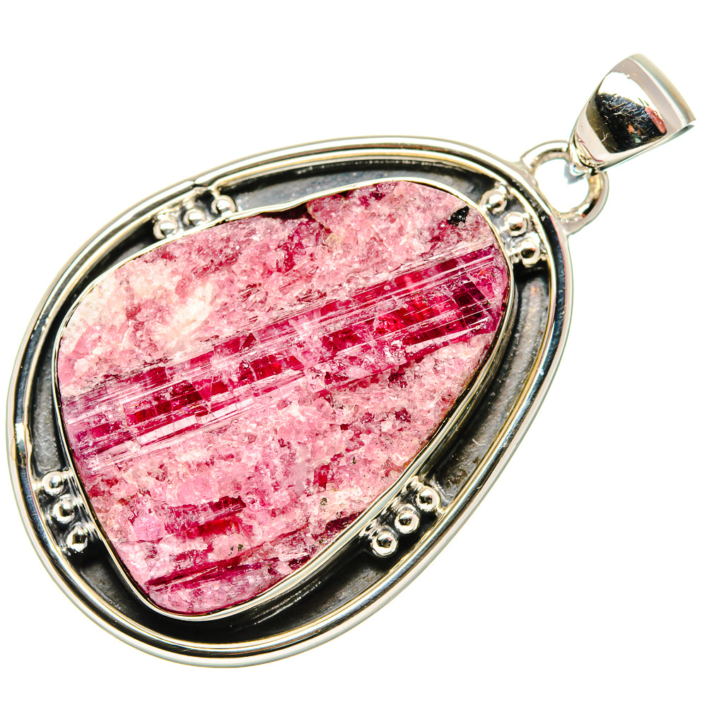 Rough Fuchsite Pendant 1 3/4" (925 Sterling Silver) PD36356