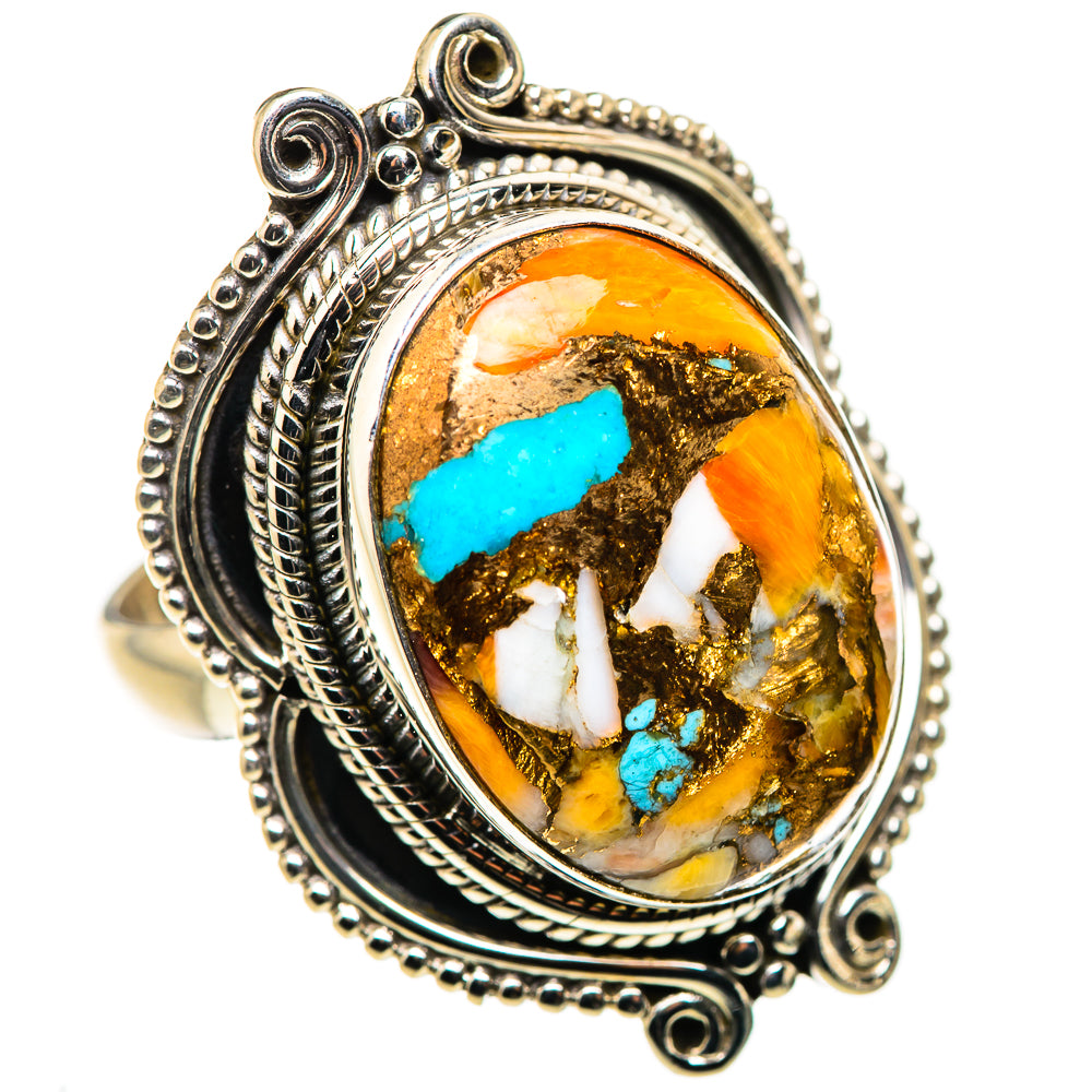 Spiny Oyster Turquoise Ring Size 7.25 (925 Sterling Silver) RING134684