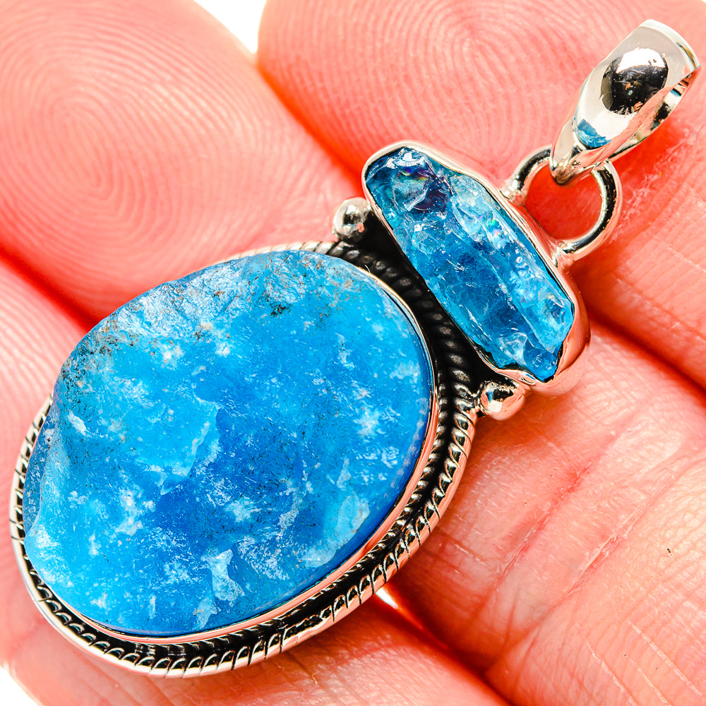 Rough Smithsonite Pendant 1 3/4" (925 Sterling Silver) PD36320