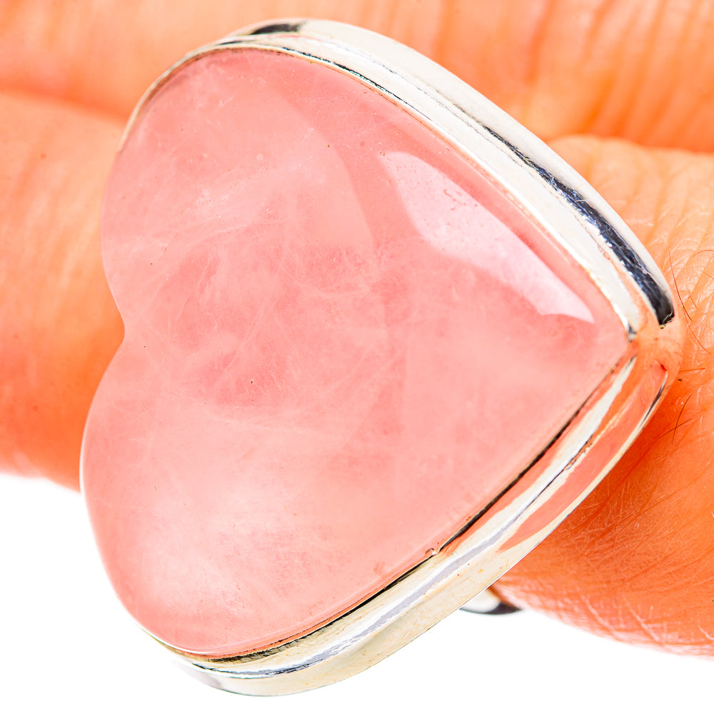 Large Rose Quartz Ring Size 7 (925 Sterling Silver) RING135592