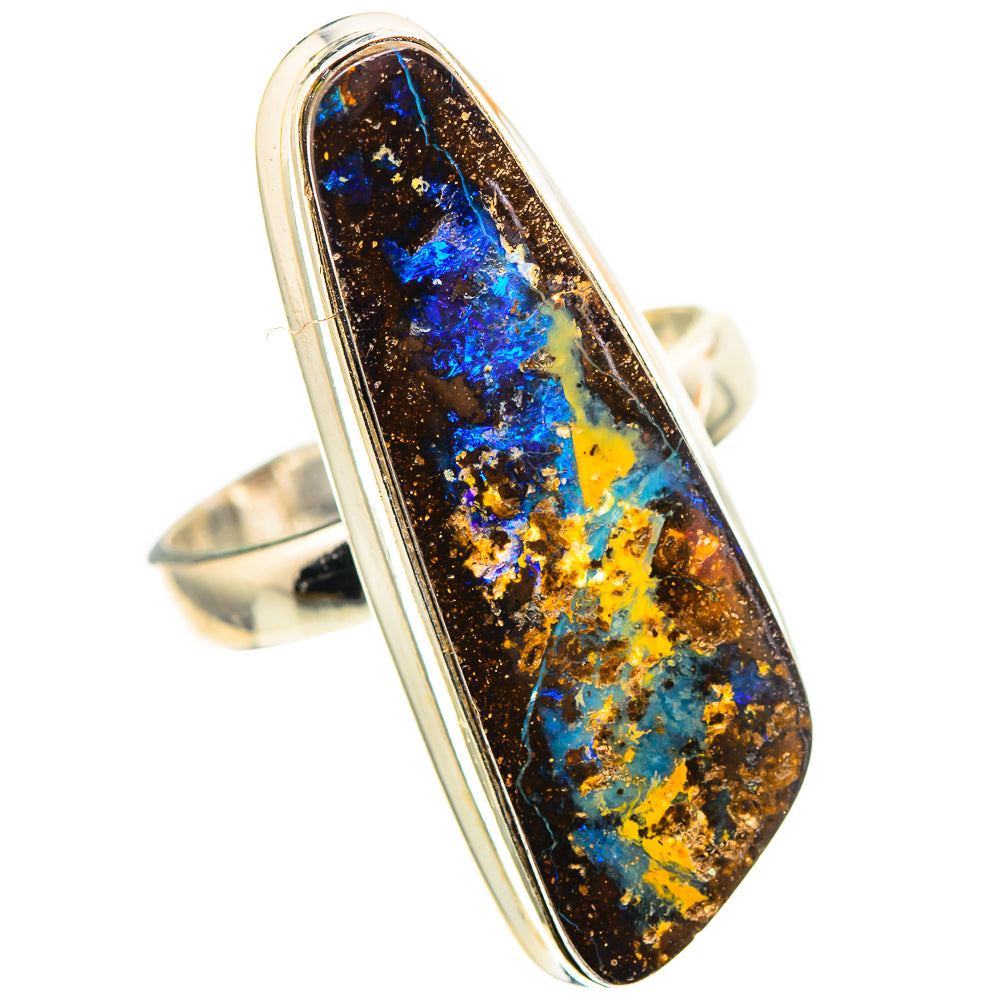 Large Australian Boulder Opal Ring Size 8.25 (925 Sterling Silver) RING136965