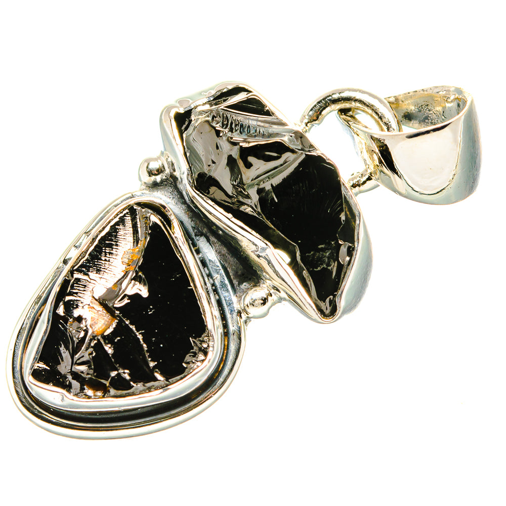 Rough Shungite Pendant 1 3/8" (925 Sterling Silver) PD36800