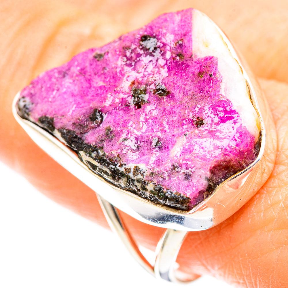 Large Rough Ruby Zoisite 925 Sterling Silver Ring Size 10 (925 Sterling Silver) RING137349