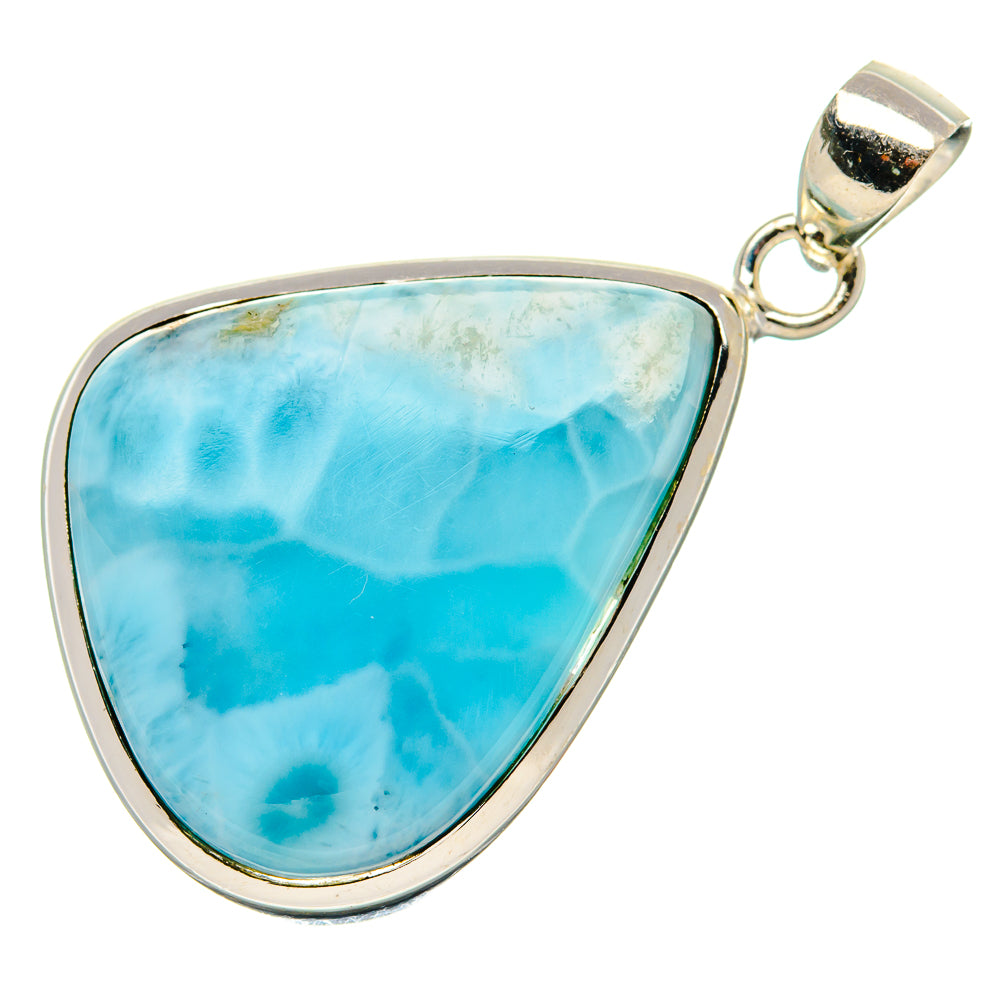 Larimar Pendant 1 1/2" (925 Sterling Silver) PD37278