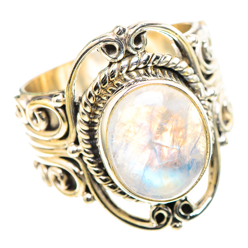 Rainbow Moonstone Ring Size 7.5 (925 Sterling Silver) RING136605