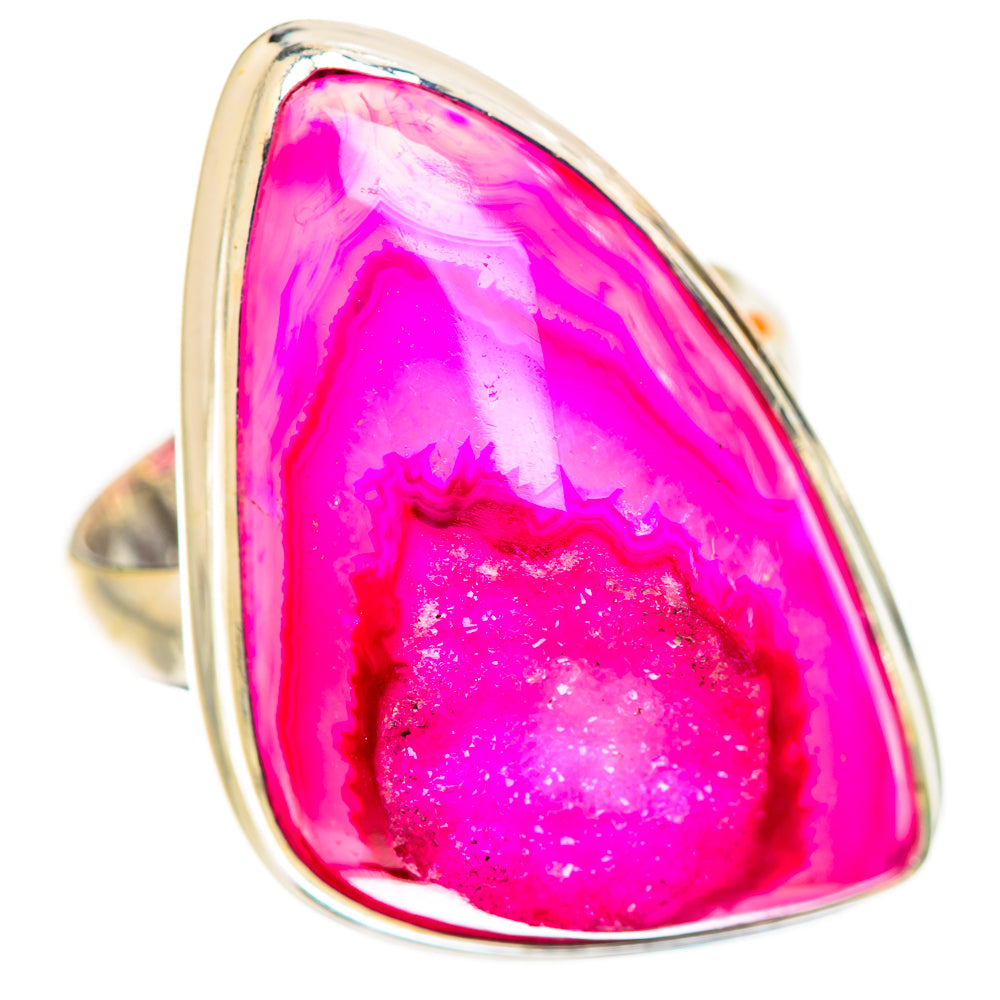 Large Pink Window Druzy Ring Size 9.5 (925 Sterling Silver) RING135741