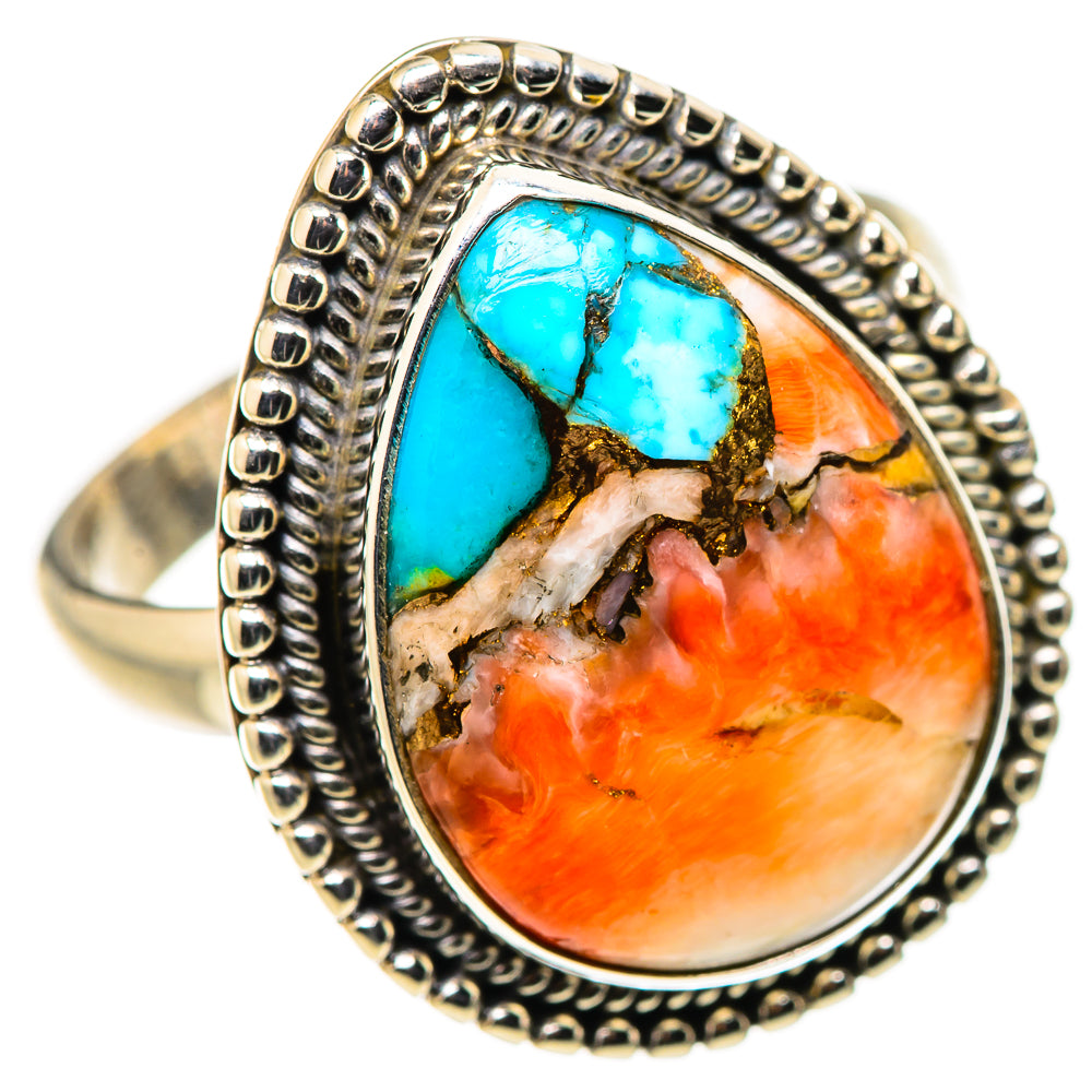Spiny Oyster Turquoise Ring Size 9 (925 Sterling Silver) RING134669