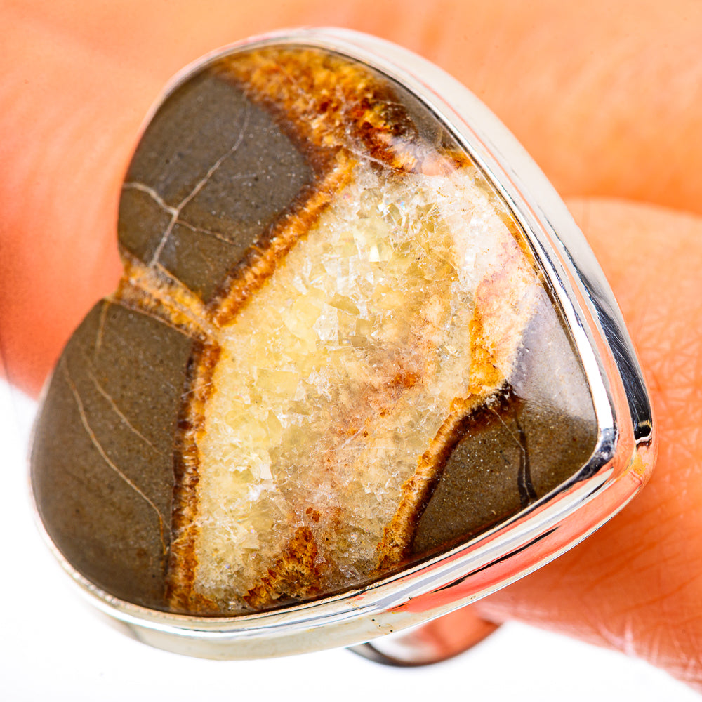 Huge Septarian Nodule Ring Size 11.75 (925 Sterling Silver) RING135911