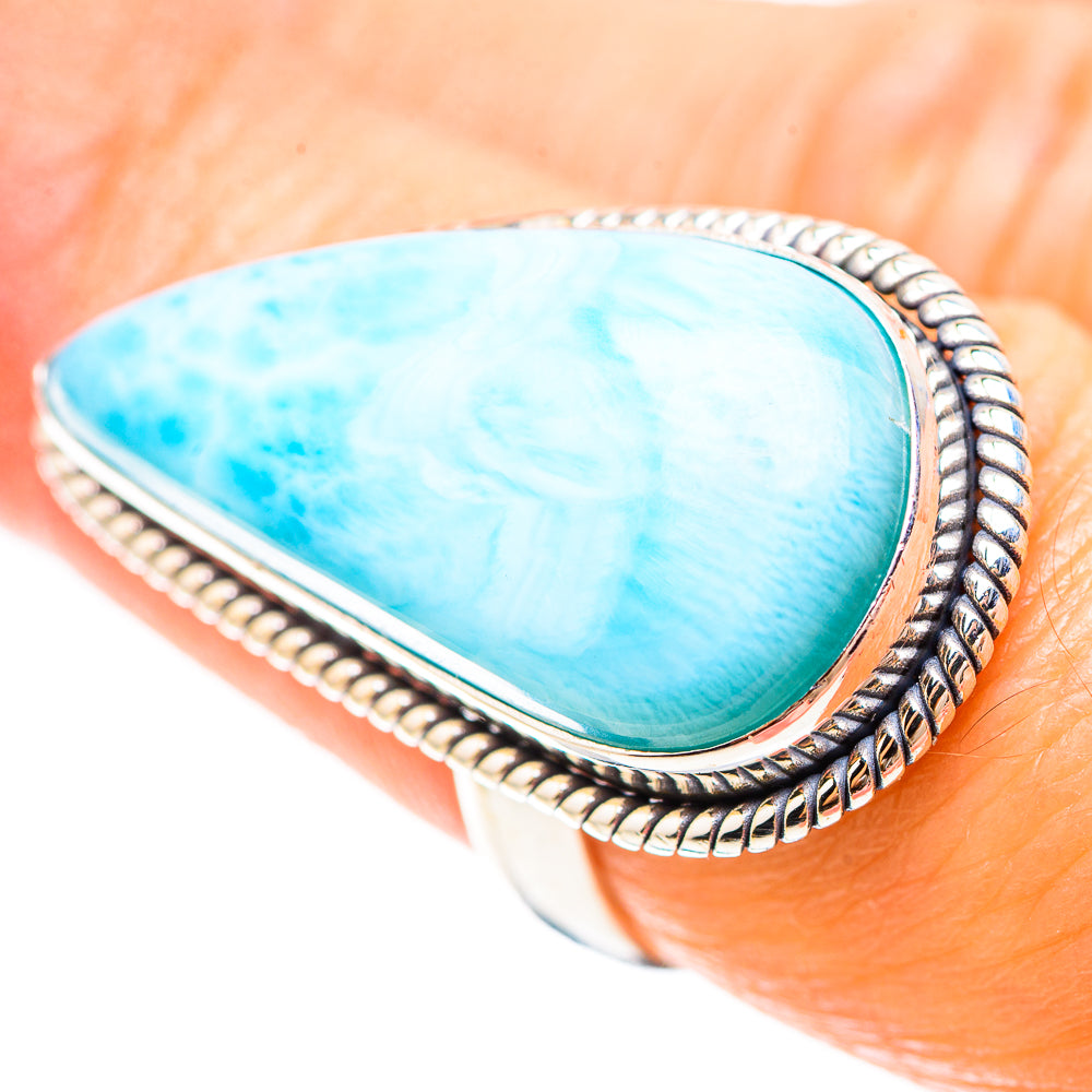 Large Larimar Ring Size 7 (925 Sterling Silver) RING136342
