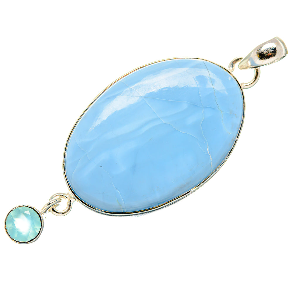 Owyhee Opal, Aqua Chalcedony Pendant 2 1/2" (925 Sterling Silver) PD36372