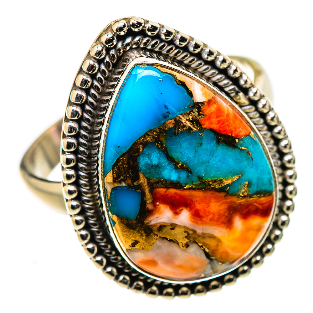 Spiny Oyster Turquoise Ring Size 9 (925 Sterling Silver) RING134875