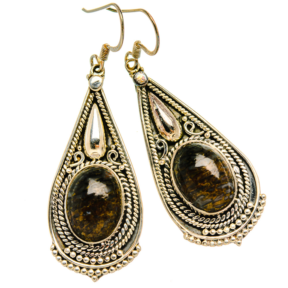 Tourmalinated Quartz Earrings 2 1/4" (925 Sterling Silver) EARR431826