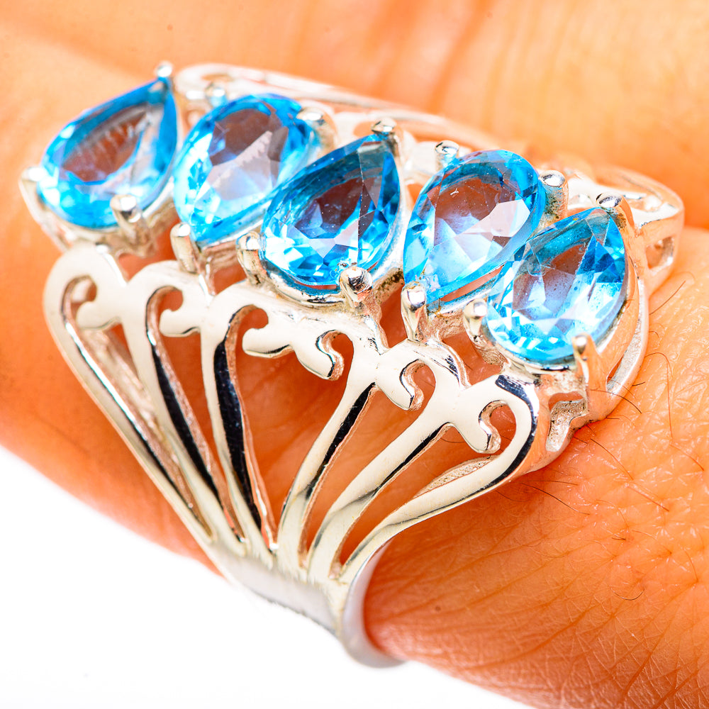 Blue Topaz Ring Size 8 (925 Sterling Silver) RING135993
