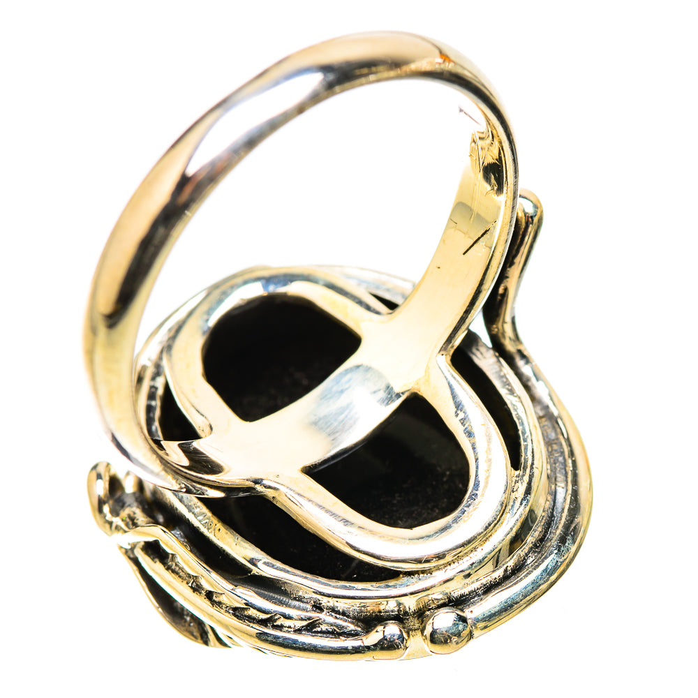 Anasilvercos Black Onyx Ring Size 8 (925 Sterling Silver)