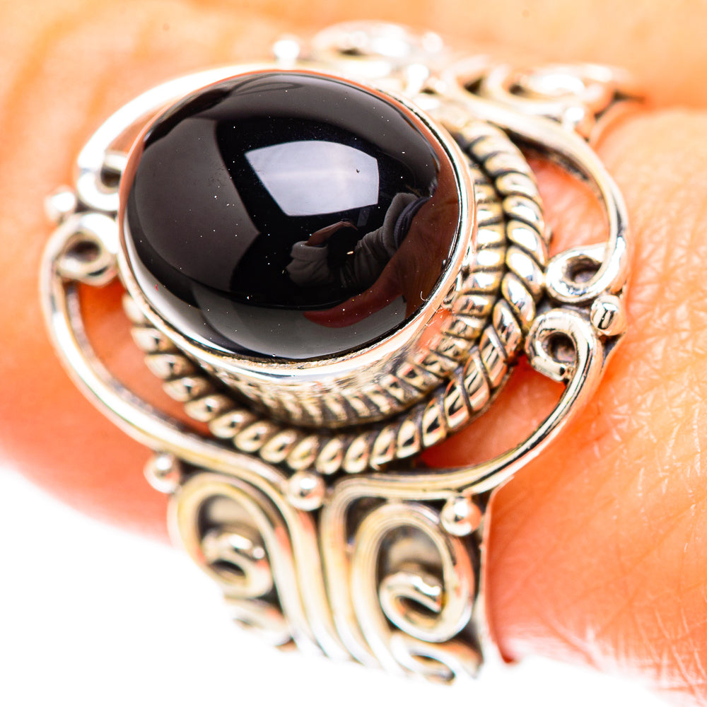 Black Onyx Ring Size 9.25 (925 Sterling Silver) RING136984