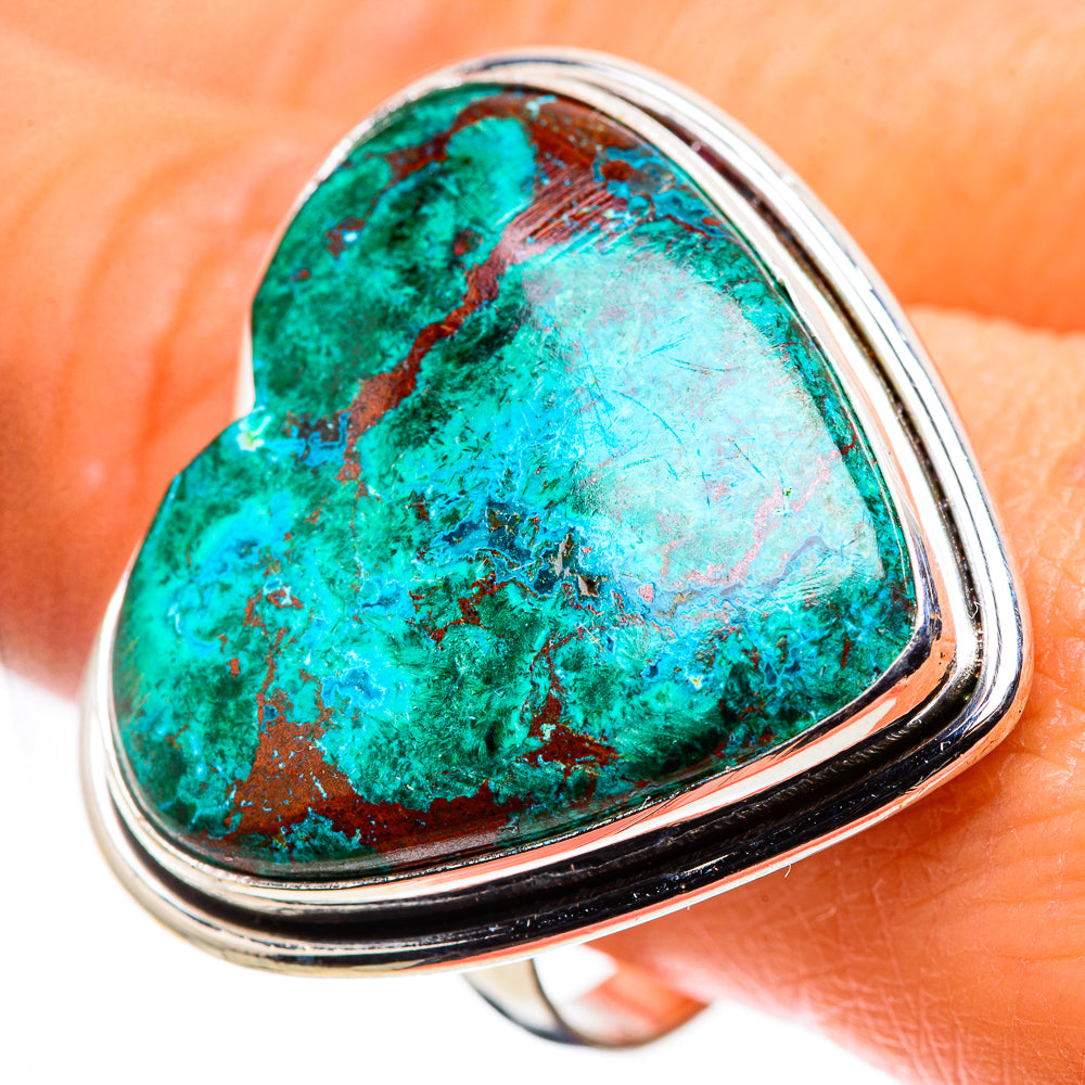 Large Chrysocolla Ring Size 10.75 (925 Sterling Silver) RING136161