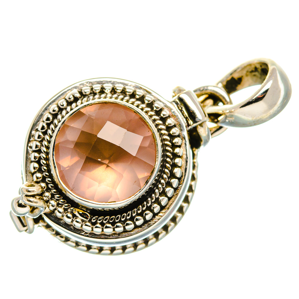 Poison Rose Quartz Pendant 1 1/8" (925 Sterling Silver) PD37545