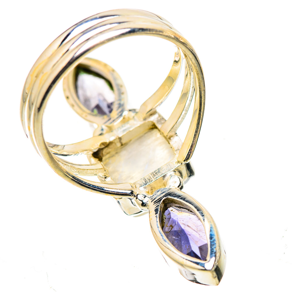 Rainbow Moonstone, Tanzanite Ring Size 6.5 (925 Sterling Silver) RING135434