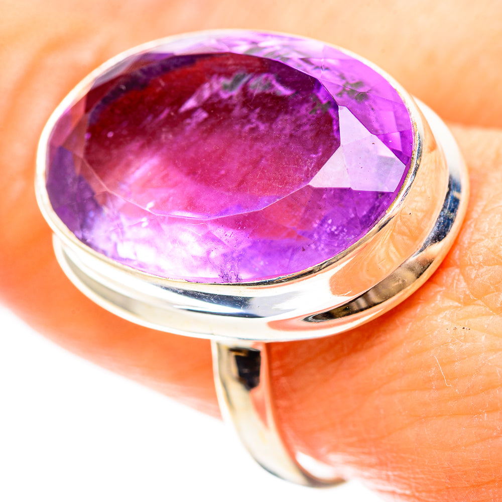 Large Amethyst 925 Sterling Silver Ring Size 9.5 Ana Co R136351