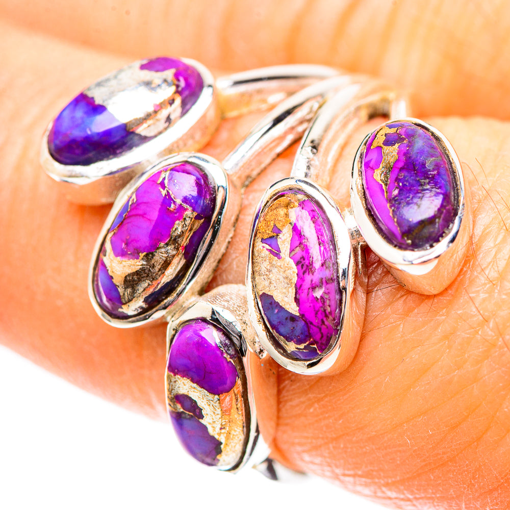 Purple Copper Composite Turquoise 925 Sterling Silver Ring Size 7.5 (925 Sterling Silver) RING137217