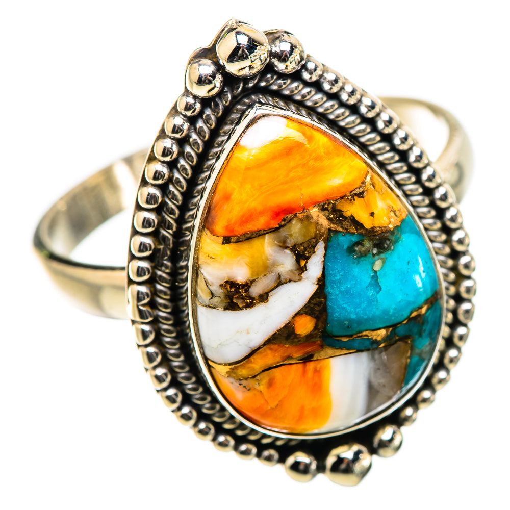 Spiny Oyster Turquoise Ring Size 12.75 (925 Sterling Silver) RING135443
