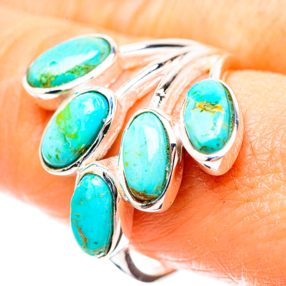 Blue Copper Composite Turquoise Ring Size 9.75 (925 Sterling Silver) RING136592