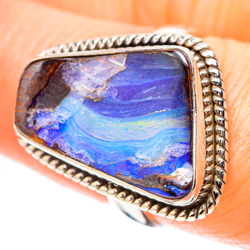 Australian Boulder Opal Ring Size 7.5 (925 Sterling Silver) RING136824