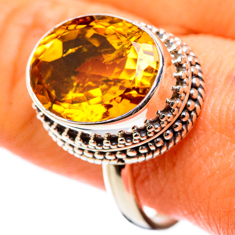 Faceted Citrine Ring Size 10 (925 Sterling Silver) RING135402