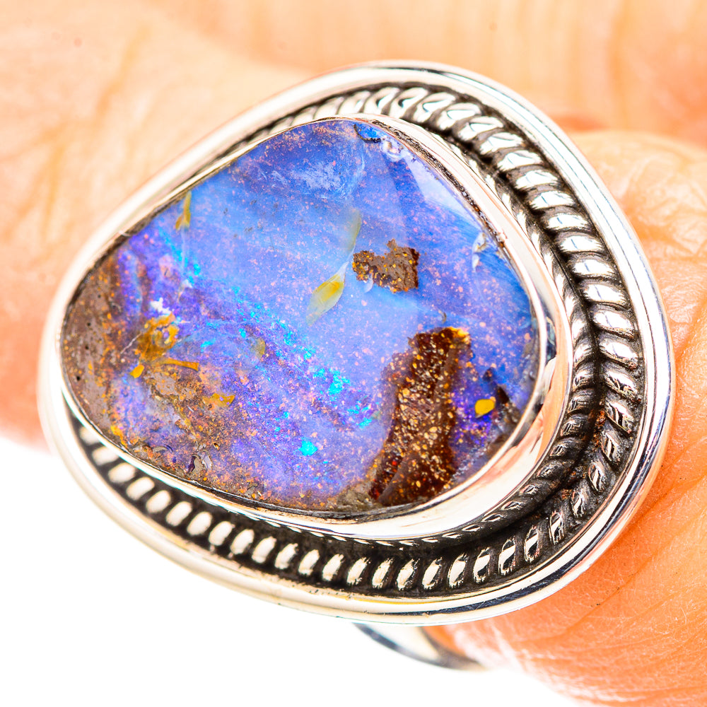 Boulder Opal 925 Sterling Silver Ring Size 6.5 (925 Sterling Silver) RING137305