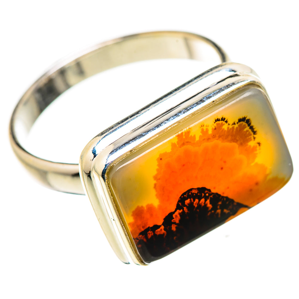 Scenic Dendritic Agate Ring Size 9 (925 Sterling Silver) RING134852