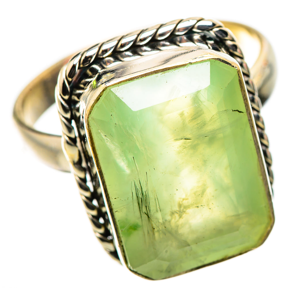 Anasilvercos Large Prehnite Ring Size 11.75 (925 Sterling Silver)