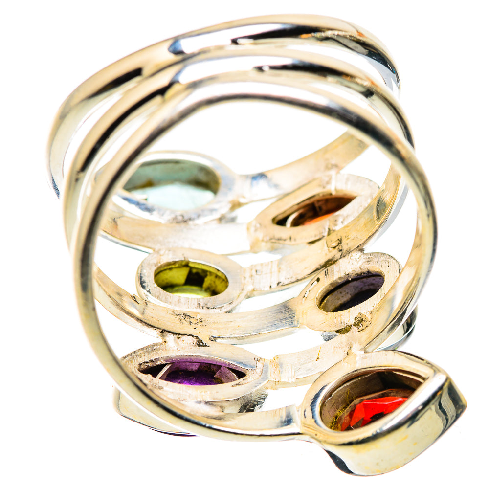 Garnet, Blue Topaz, Peridot, Amethyst, Tanzanite Ring Size 9.75 (925 Sterling Silver) RING134956