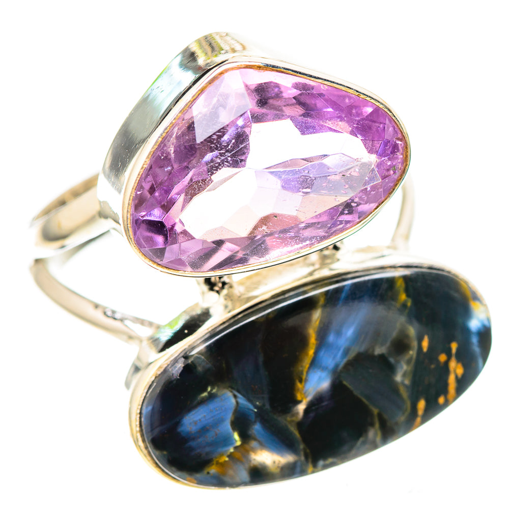 Large Pietersite, Amethyst 925 Sterling Silver Ring Size 10 (925 Sterling Silver) RING137355